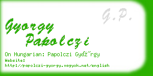 gyorgy papolczi business card